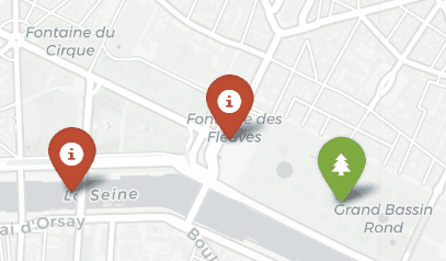 Zooming in splits marker clusters to reveal individual locations.