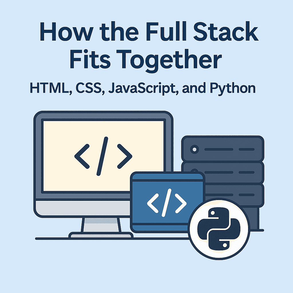 How the Full Stack Fits Together: HTML, CSS, JavaScript, and Python in Modern Web Development